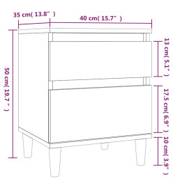 Table de chevet Chêne sonoma 40x35x50 cm