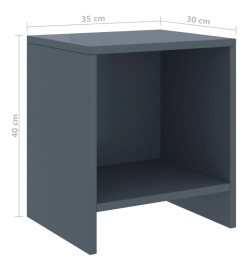 Table de chevet Gris clair 35x30x40 cm Bois de pin massif