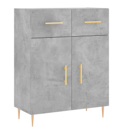 Buffet gris béton 69,5x34x90 cm bois d'ingénierie