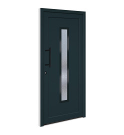 Porte d'entrée anthracite 98x208 cm PVC