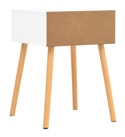 Tables de chevet 2 pcs Blanc/chêne sonoma 40x40x56 cm Aggloméré