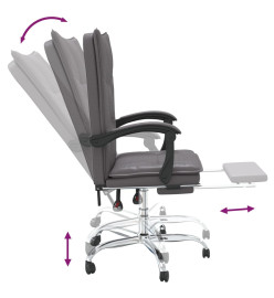 Fauteuil inclinable de bureau Gris Similicuir