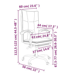 Fauteuil inclinable de bureau Gris Similicuir