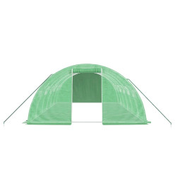 Serre avec cadre en acier vert 24 m² 6x4x2 m