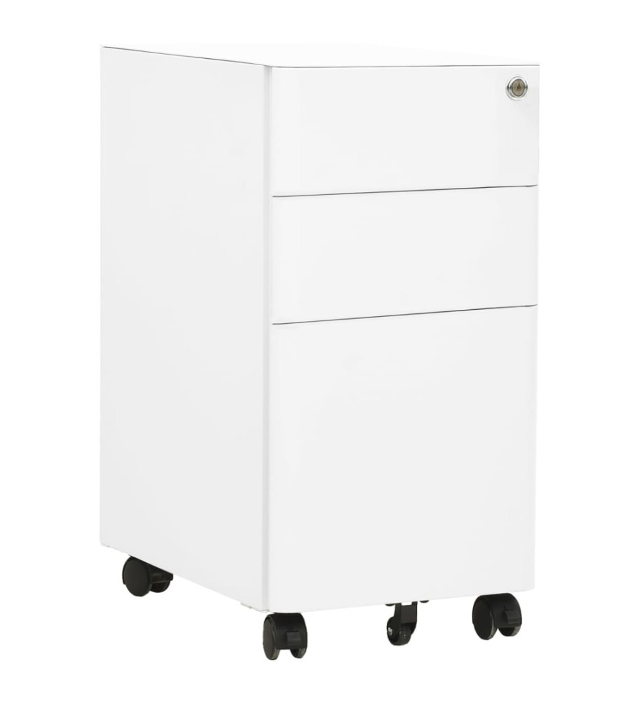 Classeur mobile Blanc 30x45x59 cm Acier