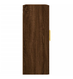 Armoire murale chêne marron 69,5x34x90 cm