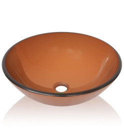 Lavabo Verre trempé 42 cm Marron