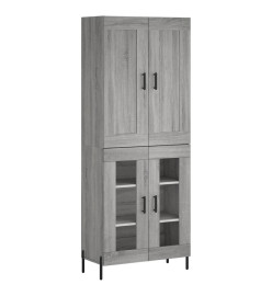 Buffet haut Sonoma gris 69,5x34x180 cm Bois d'ingénierie