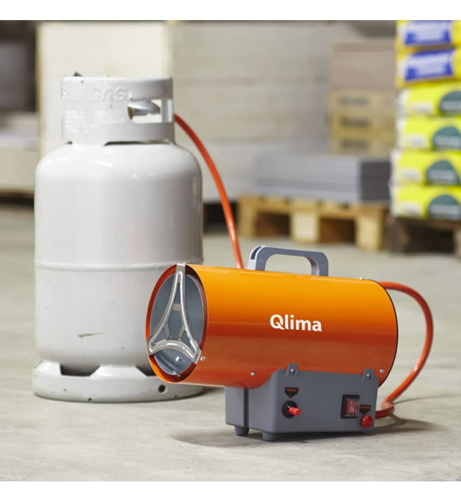 Qlima Chauffage à air forcé au gaz GFA 1030 E 22,5x47,5x36 cm Orange