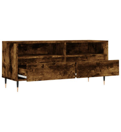 Meuble TV chêne fumé 100x34,5x44,5 cm bois d'ingénierie