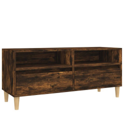 Meuble TV chêne fumé 100x34,5x44,5 cm bois d'ingénierie