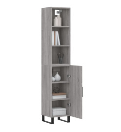 Buffet haut Sonoma gris 34,5x34x180 cm Bois d'ingénierie