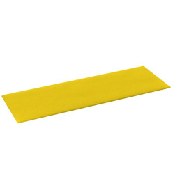 Panneaux muraux 12 pcs Jaune clair 90x30 cm Tissu 3,24 m²