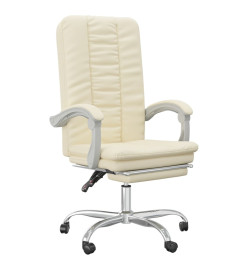 Fauteuil inclinable de bureau Crème Similicuir