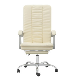 Fauteuil inclinable de bureau Crème Similicuir