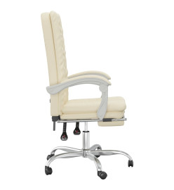 Fauteuil inclinable de bureau Crème Similicuir