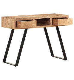 Bureau 107x45x79 cm Bois d'acacia solide avec bord naturel