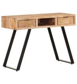 Bureau 107x45x79 cm Bois d'acacia solide avec bord naturel