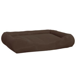 Coussin avec oreillers pour chien Marron 89x75x19 cm Tissu