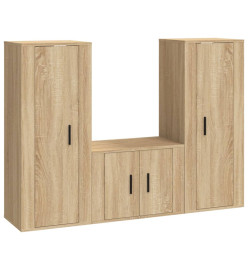 Ensemble de meubles TV 3 pcs Chêne sonoma Bois d'ingénierie