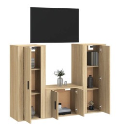 Ensemble de meubles TV 3 pcs Chêne sonoma Bois d'ingénierie