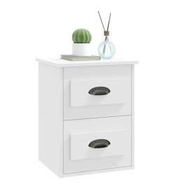 Tables de chevet murales 2 pcs blanc 41,5x36x53 cm