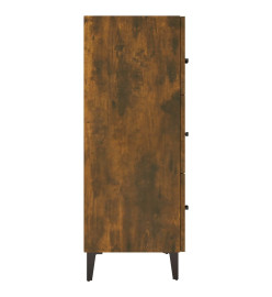 Buffet chêne fumé 69,5x34x90 cm bois d'ingénierie