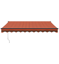 Auvent rétractable automatique orange et marron 3x2,5 m