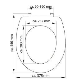 SCHÜTTE Siège de toilette avec fermeture en douceur GREY