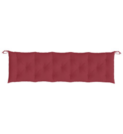 Coussin de banc de jardin rouge bordeaux 180x50x7 cm