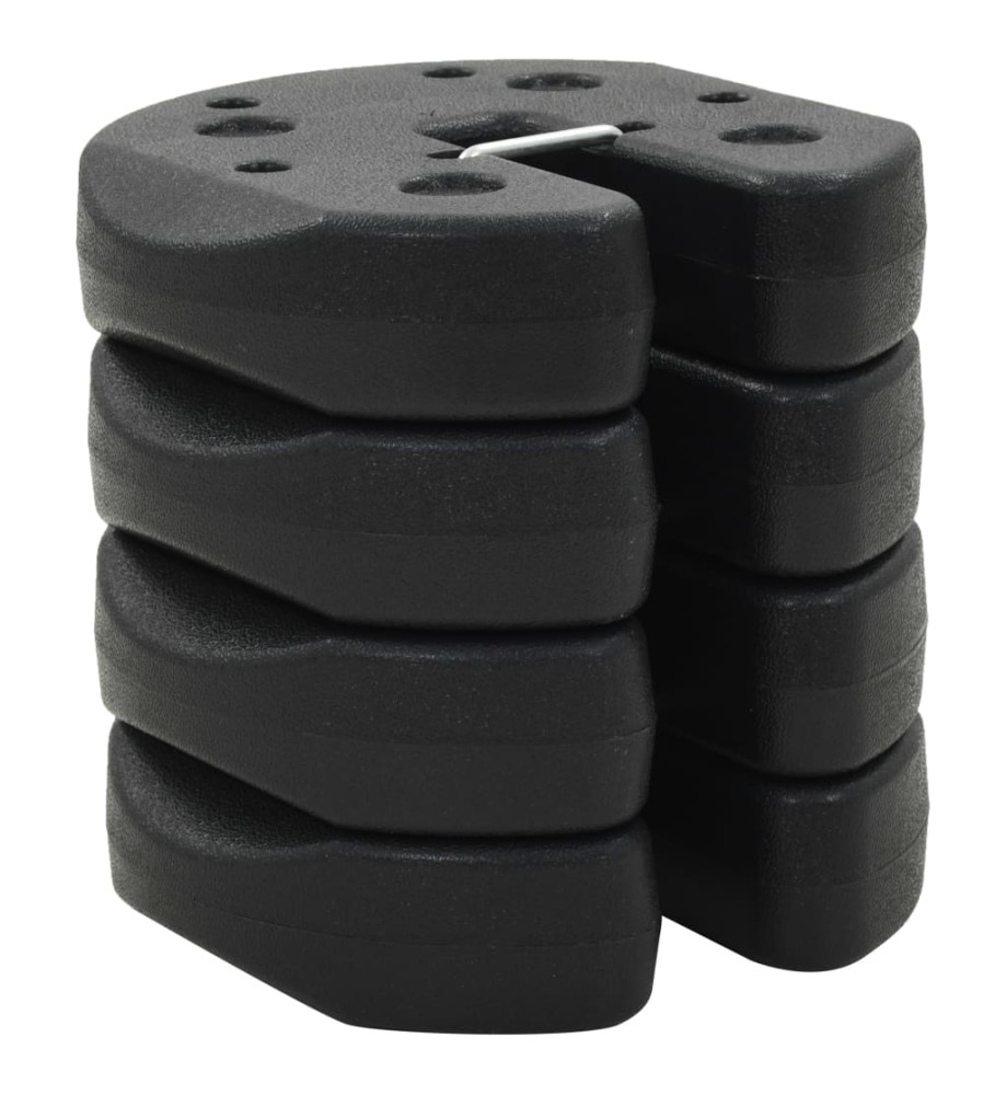 Poids pour belvédère 4 pcs Noir 220x50 mm Béton