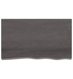 Comptoir de salle de bain gris foncé 100x60x2 cm bois traité