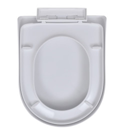 Sièges de toilette avec couvercles 2 pcs Plastique Blanc