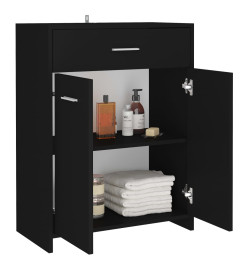 Armoire de salle de bain Noir 60x33x80 cm Aggloméré