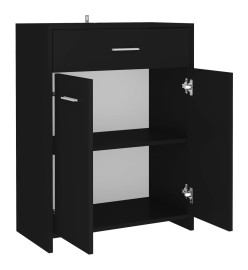 Armoire de salle de bain Noir 60x33x80 cm Aggloméré