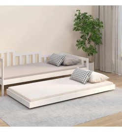 Cadre de lit Blanc 75x190 cm Bois de pin massif