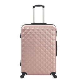 Valise rigide 3 pcs Doré rose ABS