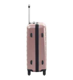 Valise rigide 3 pcs Doré rose ABS