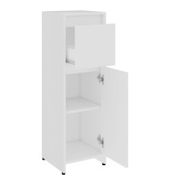 Ensemble de meubles de salle de bain 4 pcs Blanc Aggloméré