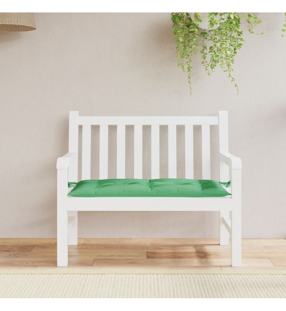 Coussin de banc de jardin vert 100x50x7 cm tissu oxford