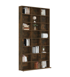 Armoire à CD Chêne fumé 102x23x177,5 cm Bois d'ingénierie