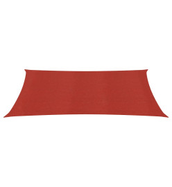 Voile d'ombrage 160 g/m² Rouge 3,5x4,5 m PEHD