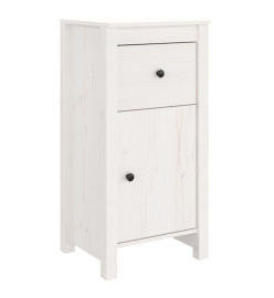 Buffet Blanc 40x35x80 cm Bois massif de pin