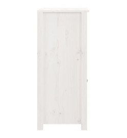 Buffet Blanc 40x35x80 cm Bois massif de pin