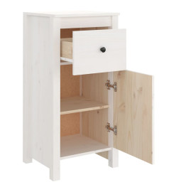 Buffet Blanc 40x35x80 cm Bois massif de pin