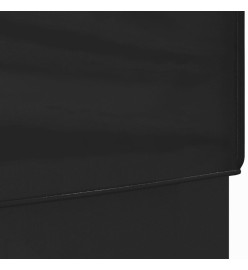 Tente de réception pliable avec parois Noir 2x2 m