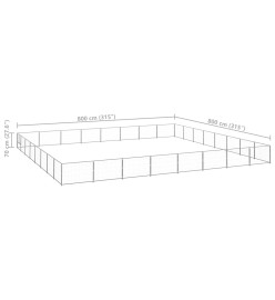 Chenil Argenté 64 m² Acier