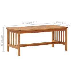 Table basse 102x50x43 cm Bois d'acacia solide