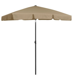 Parasol de plage taupe 180x120 cm