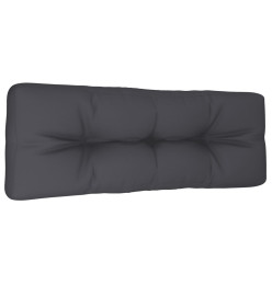 Coussin de palette anthracite 120x40x12 cm tissu